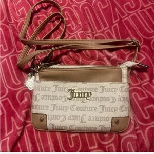 Juicy Couture Brown and Cream Logo Crossbody Bag